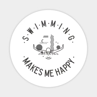 Swimming makes me happy! Magnet